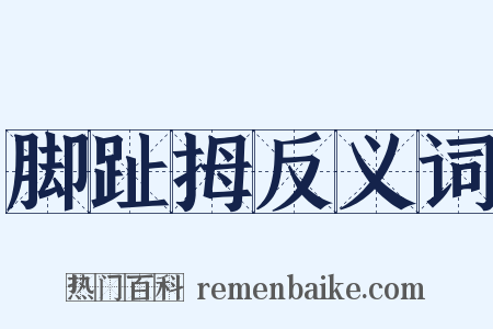 脚趾拇反义词是什么意思的图片